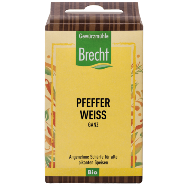 Gewürzmühle Brecht Bio Pfeffer weiß ganz