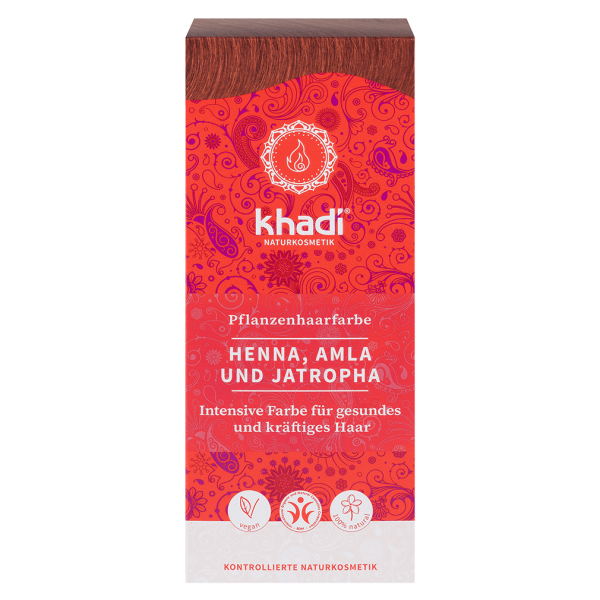 Khadi Plante hårfarve rød - Henna, Amla &amp; Jatropha