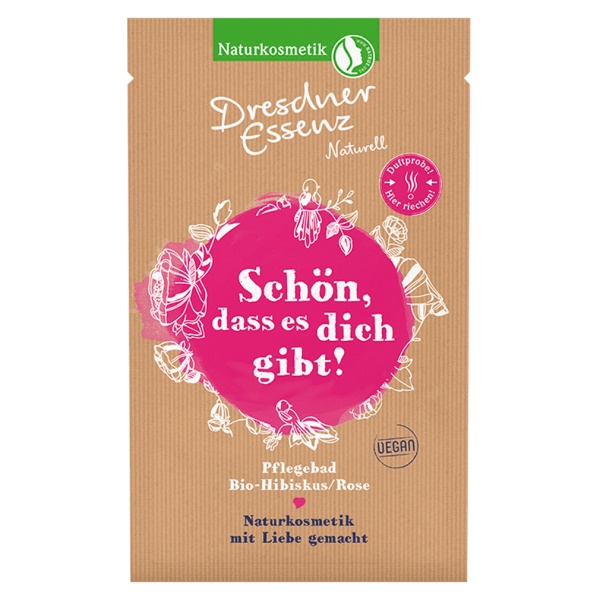 Dresdner Essenz Naturell Powder Bath Økologisk Hibiscus/ Rose 60g