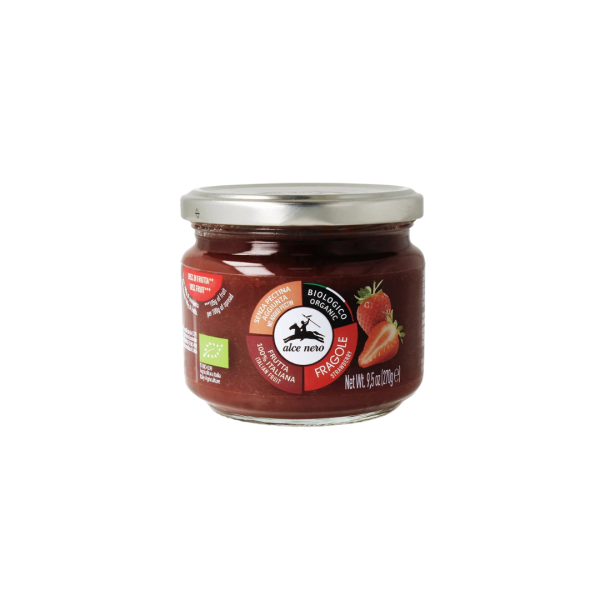 Alce Nero Bio Fruchtzubereitung mit Erdbeeren, 270g