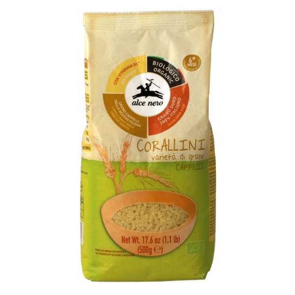 Alce Nero Økologisk pastina Corallini Cappelli, 500g