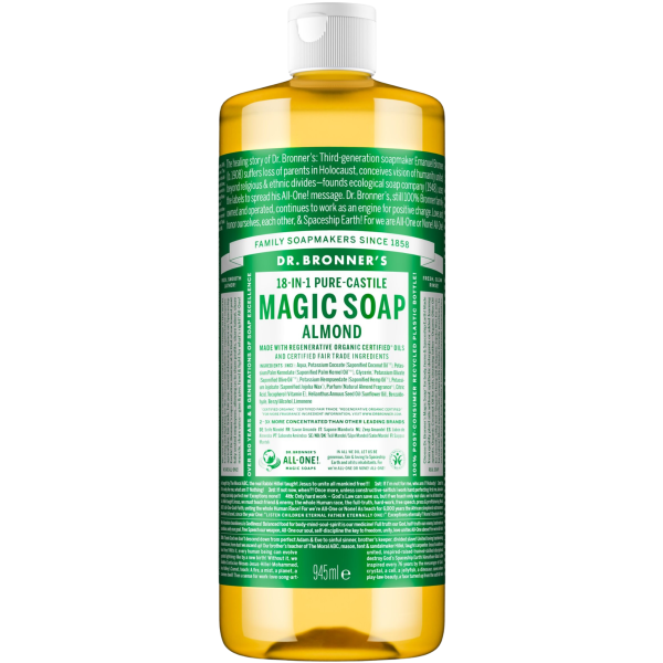 Dr. Bronners  Mandel flydende sæbe 18-i-1, 100 ml