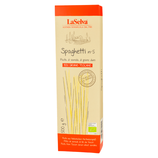 LaSelva Økologisk spaghetti nr. 5 - pasta fremstillet af semulje af hård hvede