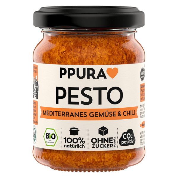 PPura Økologisk Pesto Middelhavsgrøntsager og Chili