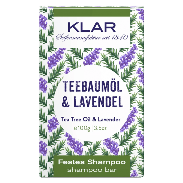 Klar Seifen Solid Shampoo Tea Tree Oil &amp; Lavender