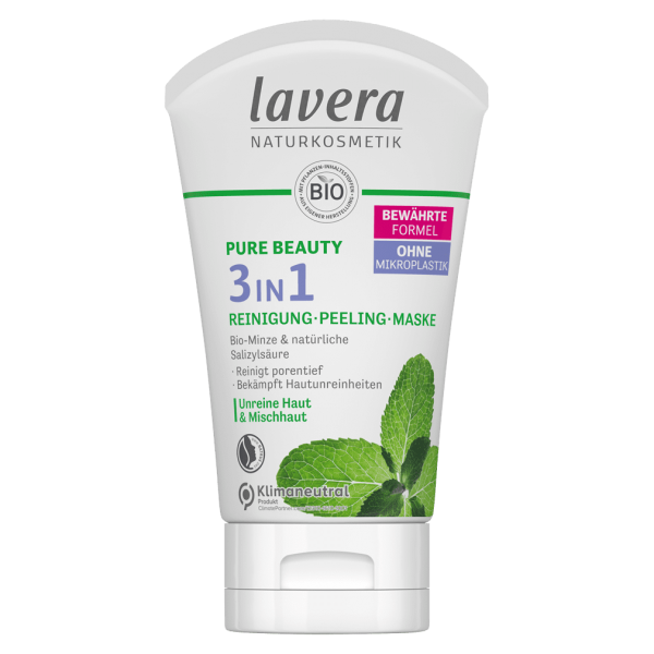 Lavera Pure Beauty 3in1 Rensning, Peeling, Maske