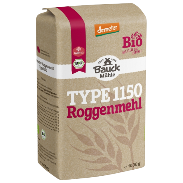 Bauckhof  Bio Roggenmehl Type 1150 Demeter, 1000g