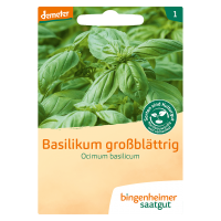 Bingenheimer Saatgut Økologisk basilikum storbladet, Ocimum basilicum Bingenheimer Saatgut Økologisk basilikum storbladet, Ocimum basilicum