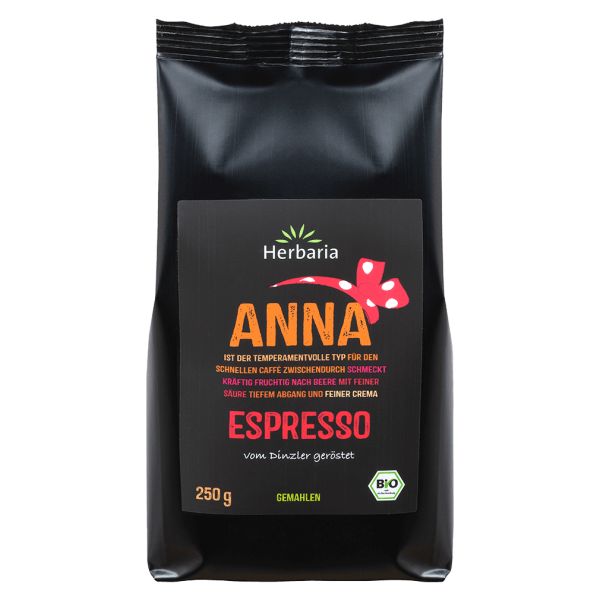 Herbaria Økologisk Espresso Anna formalet, 250g