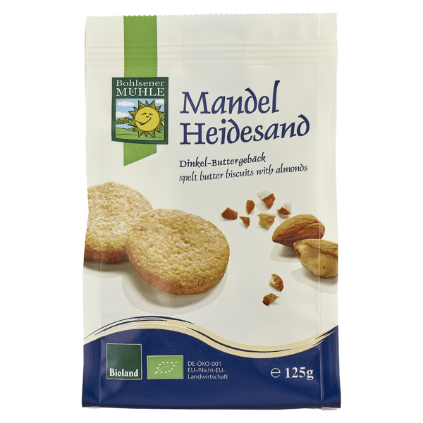 Bohlsener Mühle Økologisk mandelheath Sand Spelt Butter Biscuits