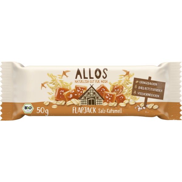 Allos Bio Flapjack Salz-Karamell, 50g