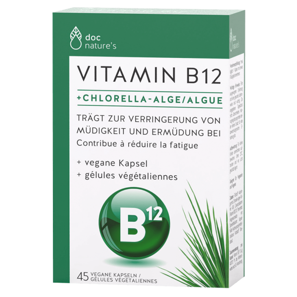 Doc Nature’s Vitamin B12 Chlorella Alge veganske kapsler