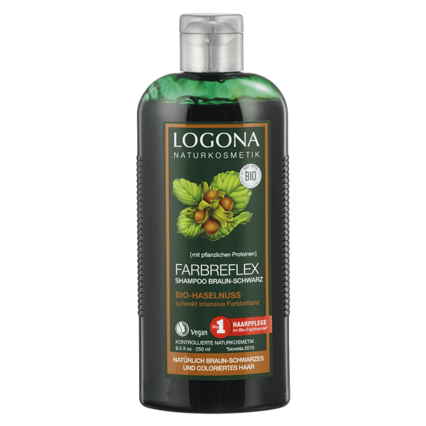 Logona Farveshampoo brun-sort, 250 ml