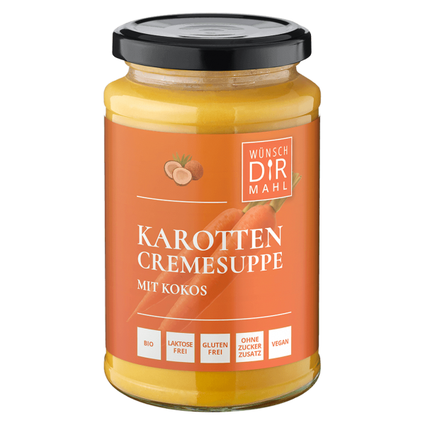 Wünsch Dir Mahl Økologisk creme af gulerodssuppe med kokosnød