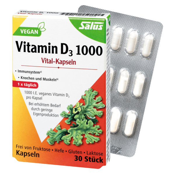 Salus D3-vitamin 1000, 30 kapsler
