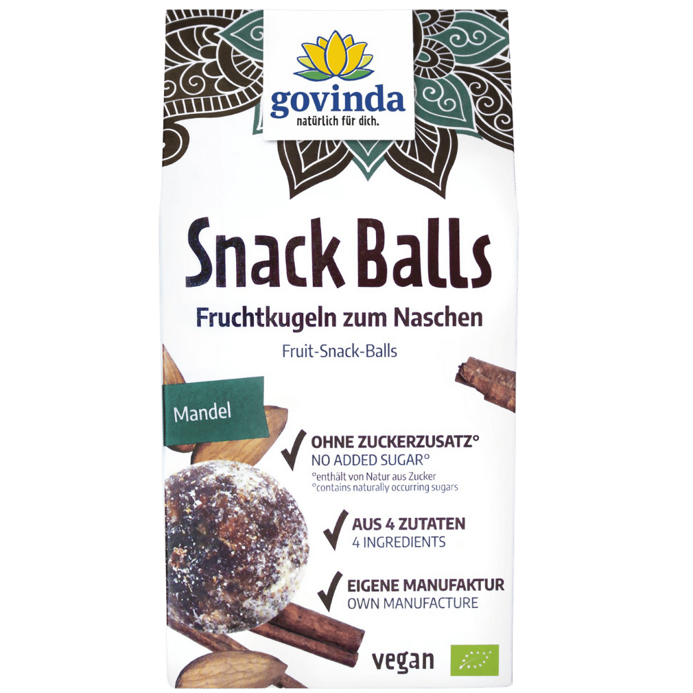 Bio Snack Balls Mandel von Govinda bei greenist.de