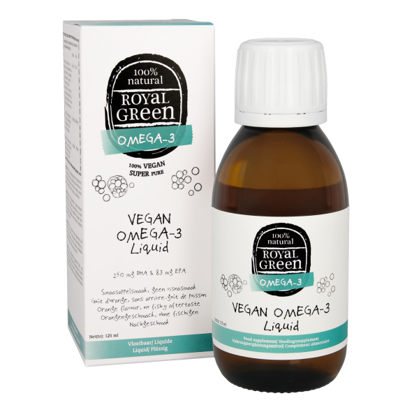 Royal Green  Omega-3 algeolie vegansk flydende, 125 ml