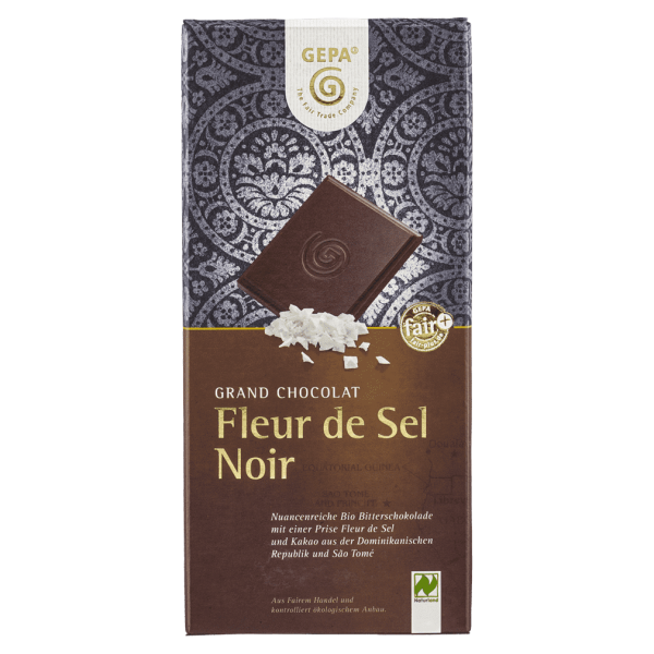 GEPA Økologisk chokolade Fleur de Sel Noir