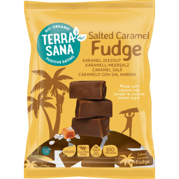TerraSana Bio Karamellbonbon Fudge Karamell-Meersalz, 150g