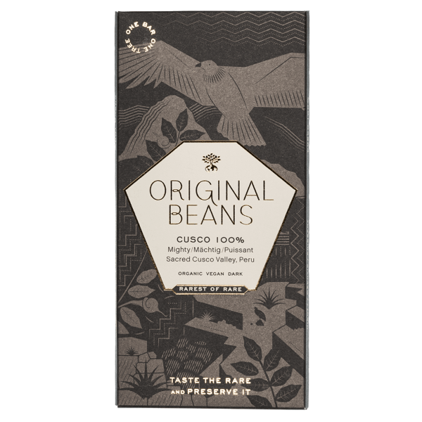 Original Beans Økologisk Cusco Chuncho 100% mørk chokolade, 70g