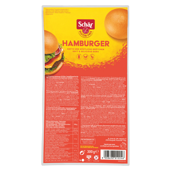 Schär Hamburgerbolle 4 stk.