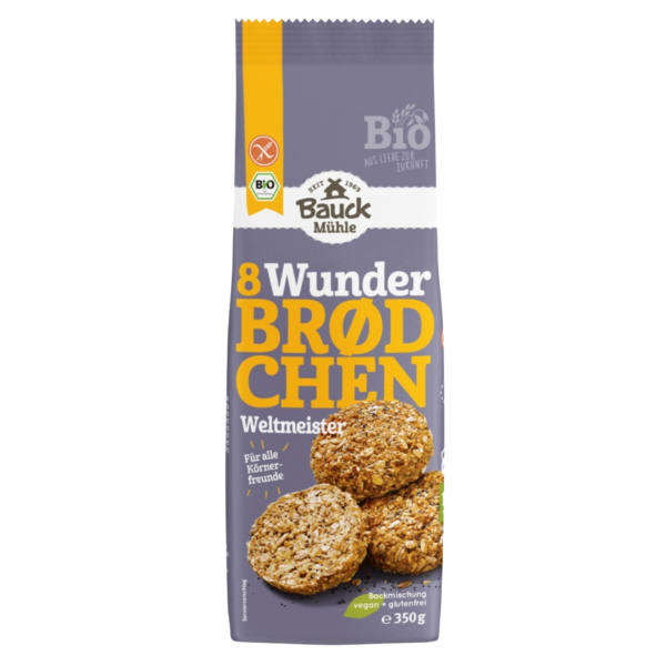 Bauckhof  Økologiske Wunderbrødchen Weltmeister, 350 g