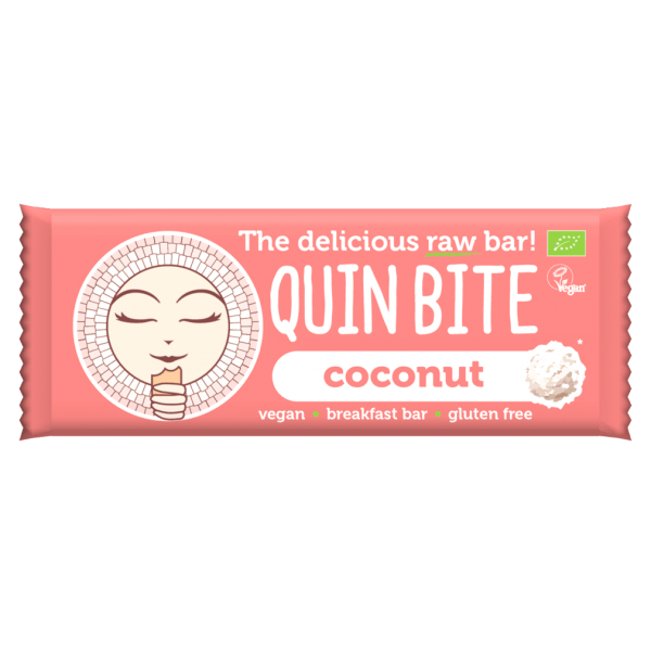Quin Bite Økologisk kokosnød Raw Food Bar