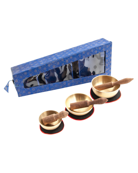 Berk Klangschalen 3erSet in blauer Box