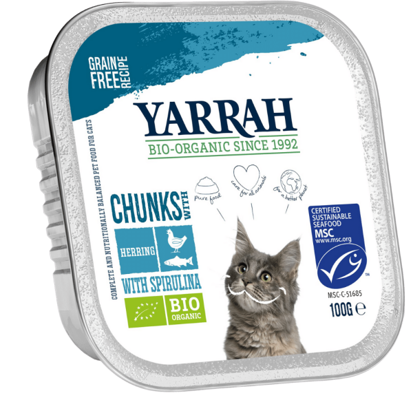 Yarrah Bio Katzenfutter Bröckchen Fisch