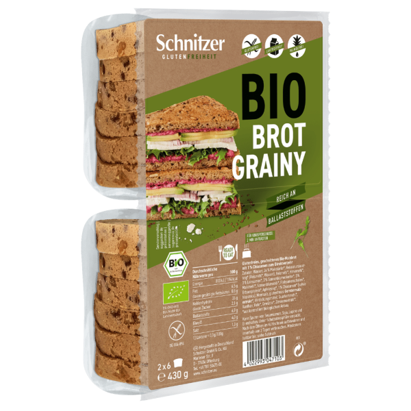 Schnitzer Økologisk brød og ristet brød Kornet