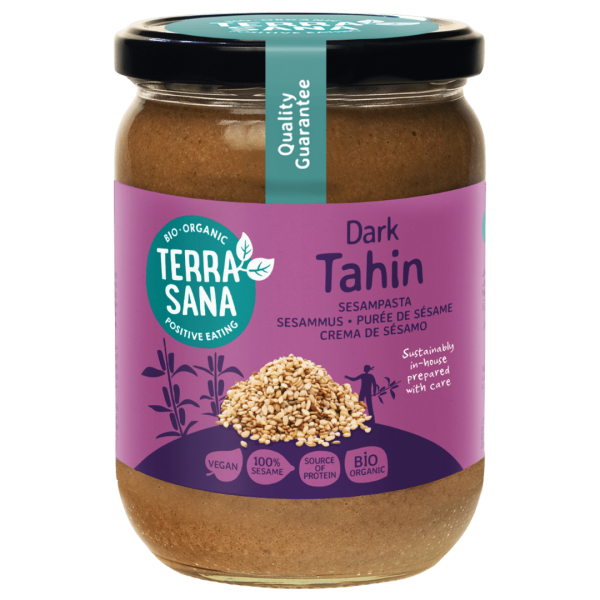 TerraSana Øko mørk tahin af uskallet sesam, 250 g