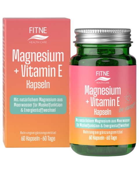 Fitne Magnesium Plus E-vitamin 60 kapsler