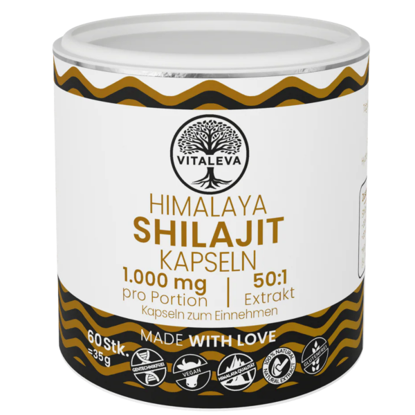VITALEVA Himalaya Shilajit Kapseln 50:1 Extrakt