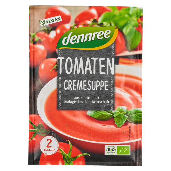 dennree Økologisk tomatsuppe med fløde
