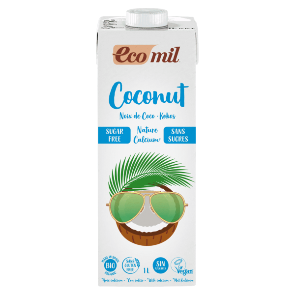 EcoMil Økologisk kokosdrik Nature Calcium sukkerfri