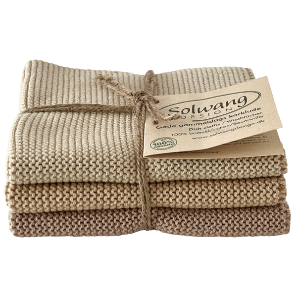 Solwang Design Bio Wischtücher, Brauntöne
