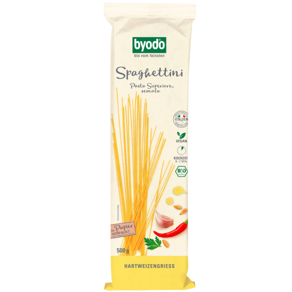 byodo Økologisk spaghettini semola 500g