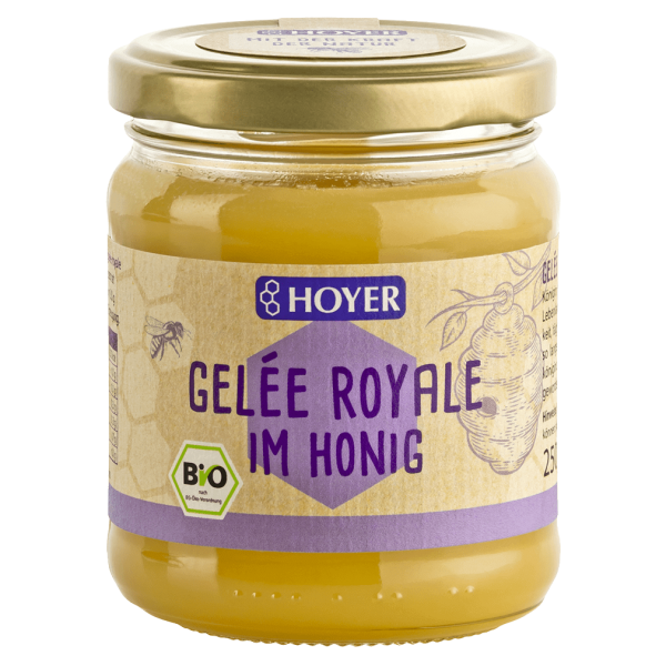 Hoyer Økologisk gelé royale i honning, 250g