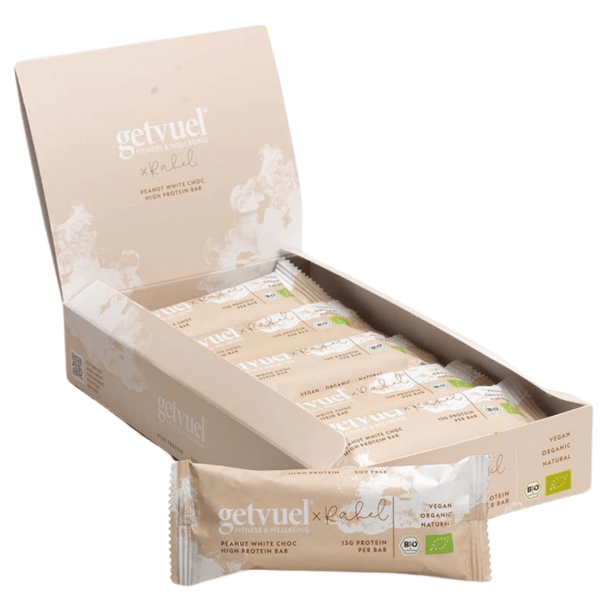 getvuel Økologisk peanut white choc high protein bar