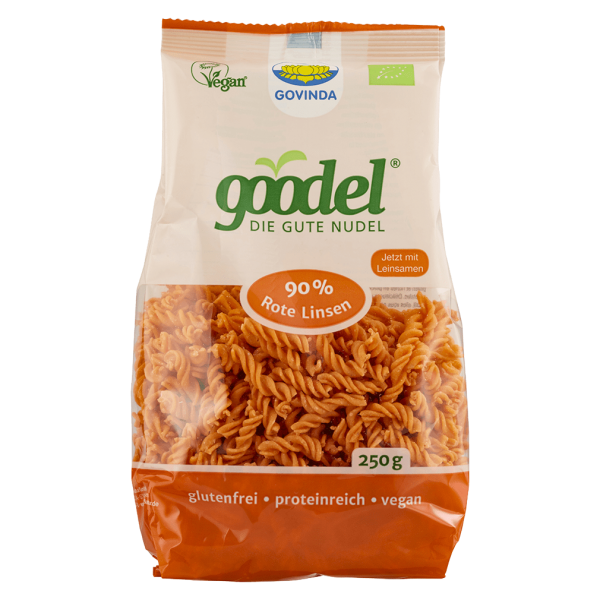 Govinda Økologisk The Good Pasta Rød linse hørfrø Spirelli