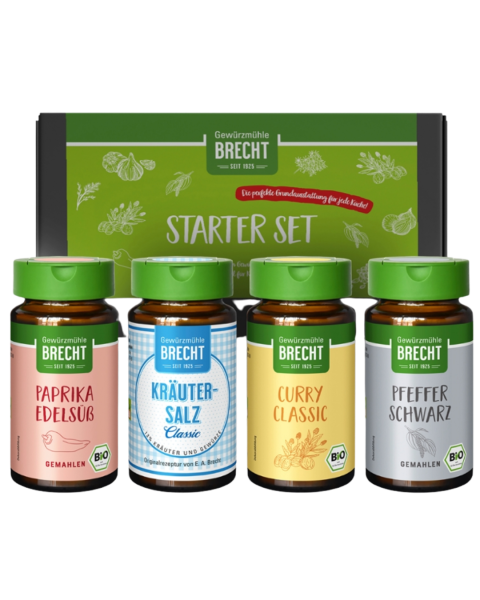 Gewürzmühle Brecht Økologisk krydderi-startsæt, 200g
