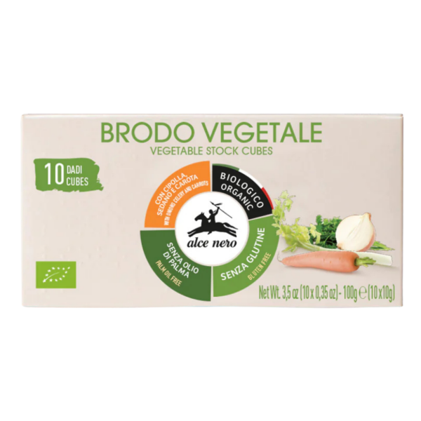 Alce Nero Økologiske grøntsagsbouillonterninger uden palmeolie, 10 stk., 100 g