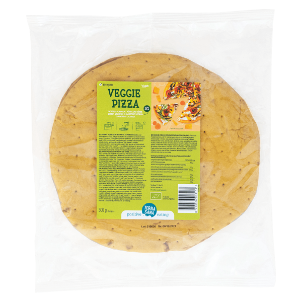 TerraSana Økologisk vegetabilsk pizzabund med gulerod og græskar