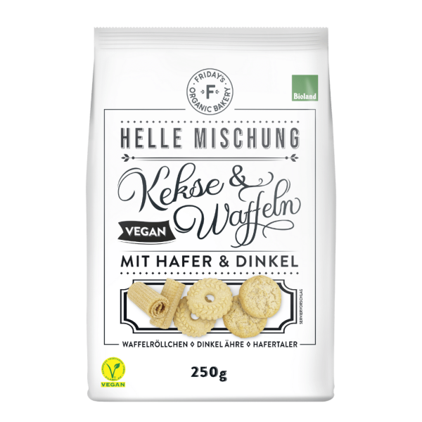 Friday&#039;s Organic Bakery Bio Kekse &amp; Waffeln hell