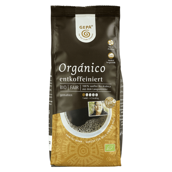 GEPA Økologisk Café Orgánico, koffeinfri, 250g