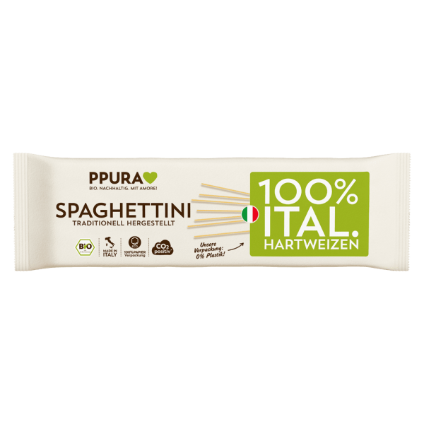 PPura Økologiske Spaghettini fremstillet af italiensk hård hvede