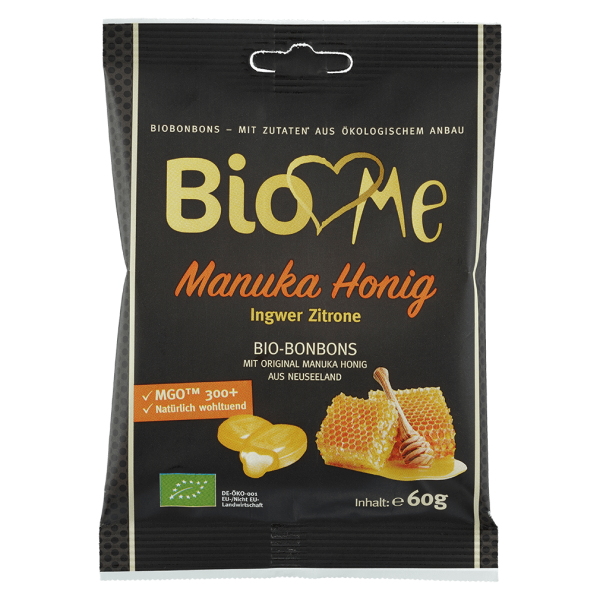 Bio loves Me Økologisk Manuka honning ingefær bolsjer