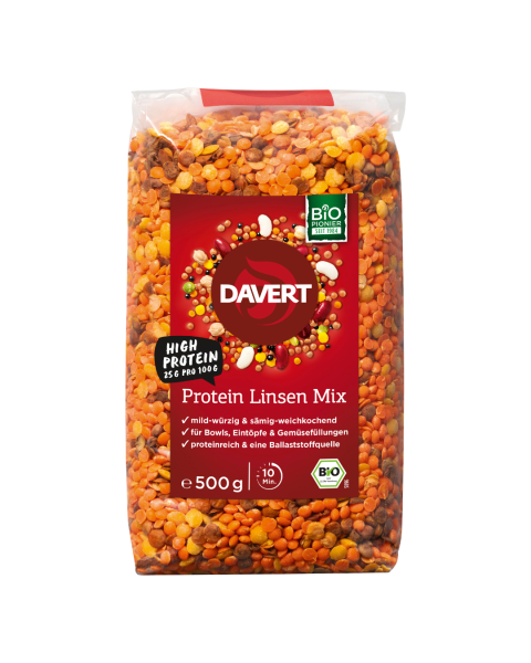 Davert Økologisk Protein Linsemix, 500 g