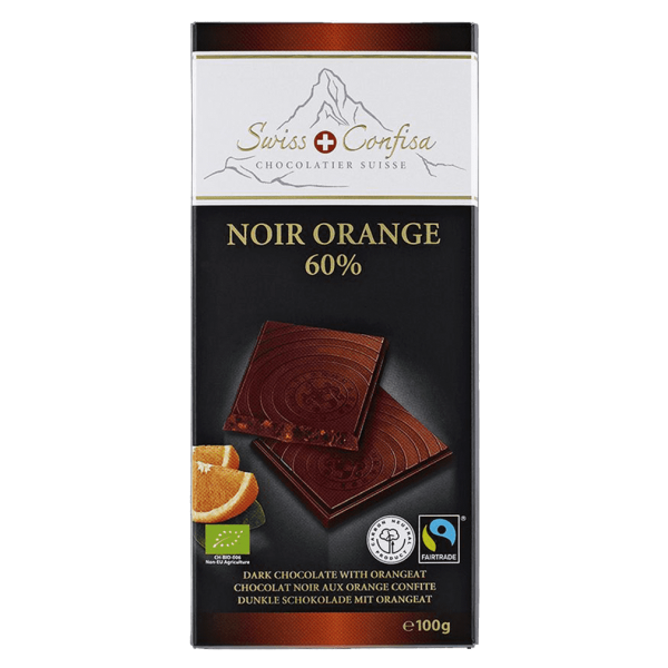 Swiss Confisa Økologisk Noir Orange 60%