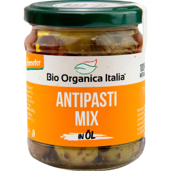 Bio Organica Italia Økologisk grillet antipasti-mix i olivenolie